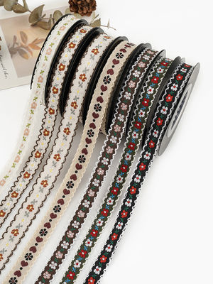 OEM ODM Floral Jacquard Τριμ 10mm-25mm Floral Jacquard Ribbon