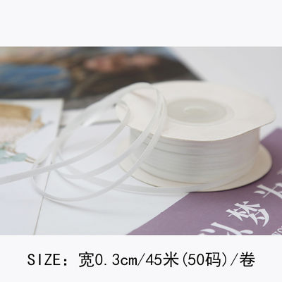 3mm Polyester Satin Ribbon Double Face High Density Satin Finish Poly Ribbon 3mm Polyester Satin Ribbon Διπλό πρόσωπο υψηλής πυκνότητας σατέν