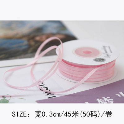 3mm Polyester Satin Ribbon Double Face High Density Satin Finish Poly Ribbon 3mm Polyester Satin Ribbon Διπλό πρόσωπο υψηλής πυκνότητας σατέν