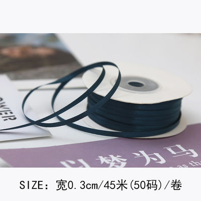 3mm Polyester Satin Ribbon Double Face High Density Satin Finish Poly Ribbon 3mm Polyester Satin Ribbon Διπλό πρόσωπο υψηλής πυκνότητας σατέν