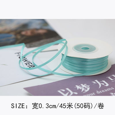 3mm Polyester Satin Ribbon Double Face High Density Satin Finish Poly Ribbon 3mm Polyester Satin Ribbon Διπλό πρόσωπο υψηλής πυκνότητας σατέν