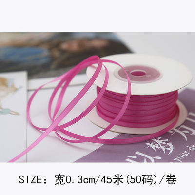 3mm Polyester Satin Ribbon Double Face High Density Satin Finish Poly Ribbon 3mm Polyester Satin Ribbon Διπλό πρόσωπο υψηλής πυκνότητας σατέν