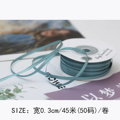 3mm Polyester Satin Ribbon Double Face High Density Satin Finish Poly Ribbon 3mm Polyester Satin Ribbon Διπλό πρόσωπο υψηλής πυκνότητας σατέν