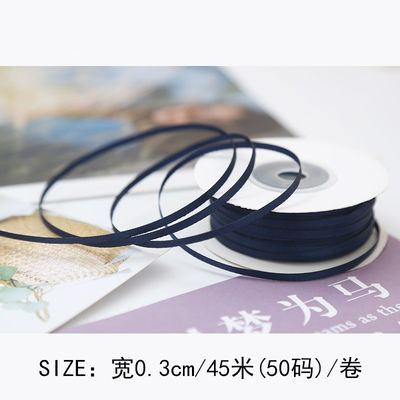 3mm Polyester Satin Ribbon Double Face High Density Satin Finish Poly Ribbon 3mm Polyester Satin Ribbon Διπλό πρόσωπο υψηλής πυκνότητας σατέν