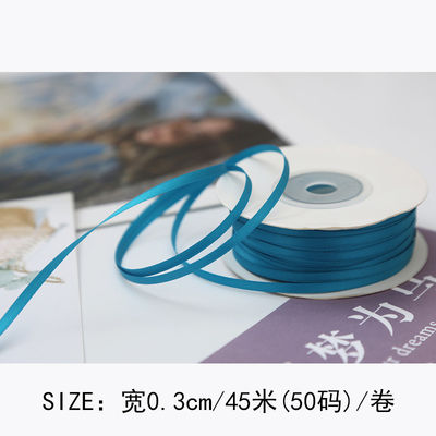 3mm Polyester Satin Ribbon Double Face High Density Satin Finish Poly Ribbon 3mm Polyester Satin Ribbon Διπλό πρόσωπο υψηλής πυκνότητας σατέν