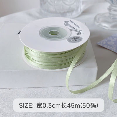 3mm Polyester Satin Ribbon Double Face High Density Satin Finish Poly Ribbon 3mm Polyester Satin Ribbon Διπλό πρόσωπο υψηλής πυκνότητας σατέν