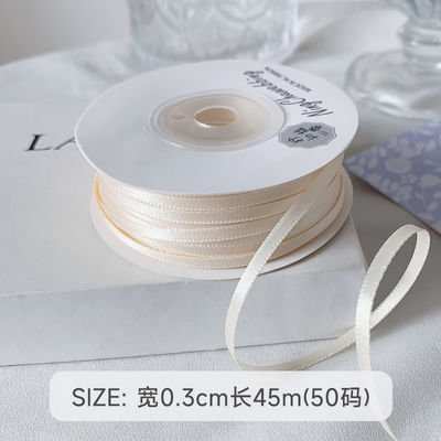 3mm Polyester Satin Ribbon Double Face High Density Satin Finish Poly Ribbon 3mm Polyester Satin Ribbon Διπλό πρόσωπο υψηλής πυκνότητας σατέν