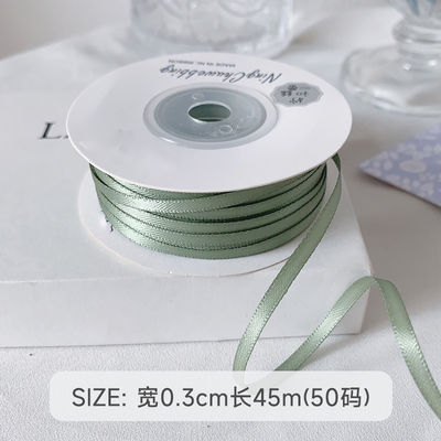 3mm Polyester Satin Ribbon Double Face High Density Satin Finish Poly Ribbon 3mm Polyester Satin Ribbon Διπλό πρόσωπο υψηλής πυκνότητας σατέν