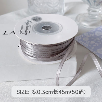 3mm Polyester Satin Ribbon Double Face High Density Satin Finish Poly Ribbon 3mm Polyester Satin Ribbon Διπλό πρόσωπο υψηλής πυκνότητας σατέν