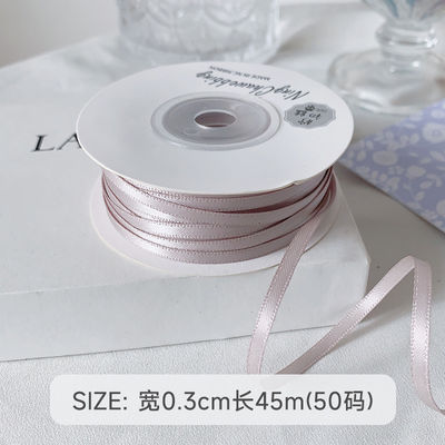 3mm Polyester Satin Ribbon Double Face High Density Satin Finish Poly Ribbon 3mm Polyester Satin Ribbon Διπλό πρόσωπο υψηλής πυκνότητας σατέν