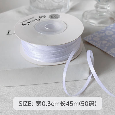 3mm Polyester Satin Ribbon Double Face High Density Satin Finish Poly Ribbon 3mm Polyester Satin Ribbon Διπλό πρόσωπο υψηλής πυκνότητας σατέν