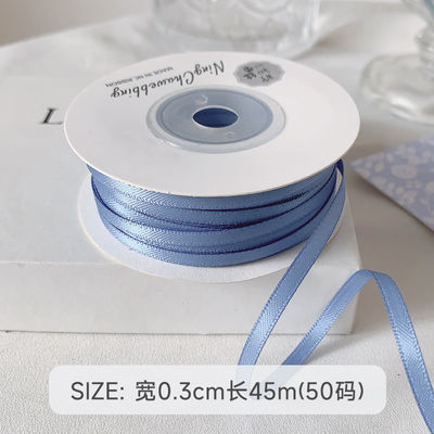 3mm Polyester Satin Ribbon Double Face High Density Satin Finish Poly Ribbon 3mm Polyester Satin Ribbon Διπλό πρόσωπο υψηλής πυκνότητας σατέν