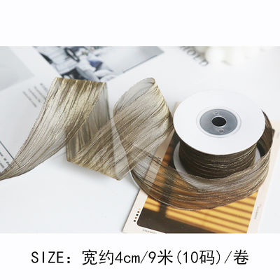 Πολυεστέρα 38mm Organza Ribbon Οικολογικά φιλική Λάμψη ροζ Organza Ribbon