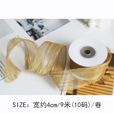 Πολυεστέρα 38mm Organza Ribbon Οικολογικά φιλική Λάμψη ροζ Organza Ribbon