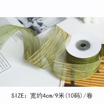 Πολυεστέρα 38mm Organza Ribbon Οικολογικά φιλική Λάμψη ροζ Organza Ribbon