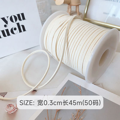 3mm Suede Leather Velvet Ribbon ISO9001 Blue Velvet Ribbon Με σύρμα