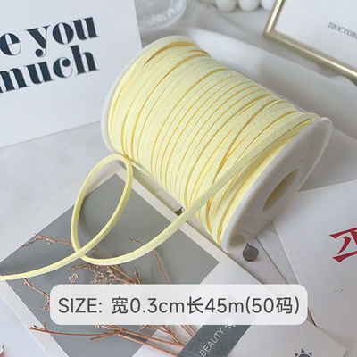 3mm Suede Leather Velvet Ribbon ISO9001 Blue Velvet Ribbon Με σύρμα