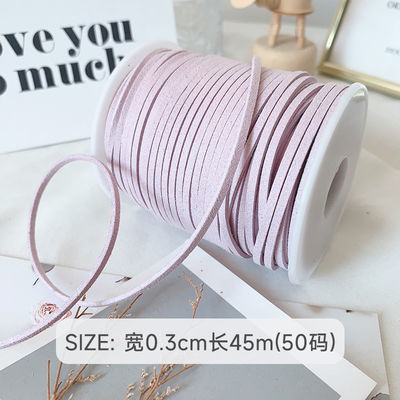 3mm Suede Leather Velvet Ribbon ISO9001 Blue Velvet Ribbon Με σύρμα