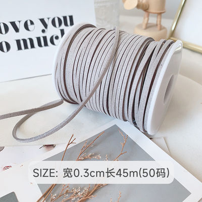 3mm Suede Leather Velvet Ribbon ISO9001 Blue Velvet Ribbon Με σύρμα