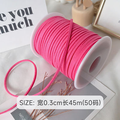 3mm Suede Leather Velvet Ribbon ISO9001 Blue Velvet Ribbon Με σύρμα