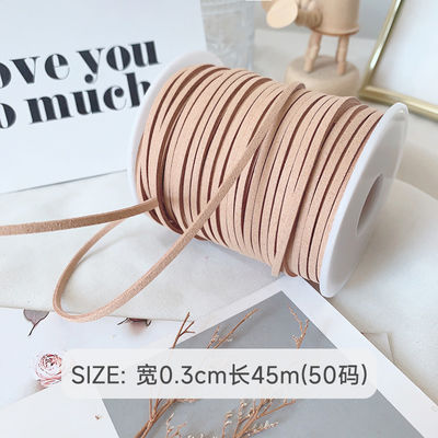 3mm Suede Leather Velvet Ribbon ISO9001 Blue Velvet Ribbon Με σύρμα