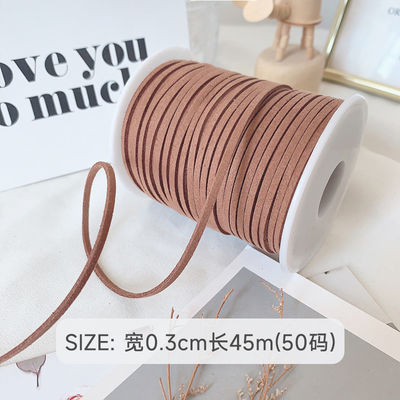 3mm Suede Leather Velvet Ribbon ISO9001 Blue Velvet Ribbon Με σύρμα