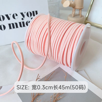 3mm Suede Leather Velvet Ribbon ISO9001 Blue Velvet Ribbon Με σύρμα