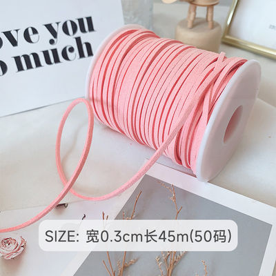 3mm Suede Leather Velvet Ribbon ISO9001 Blue Velvet Ribbon Με σύρμα