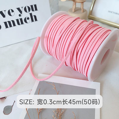 3mm Suede Leather Velvet Ribbon ISO9001 Blue Velvet Ribbon Με σύρμα