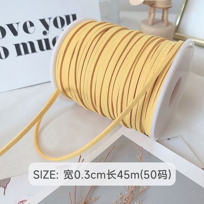 3mm Suede Leather Velvet Ribbon ISO9001 Blue Velvet Ribbon Με σύρμα