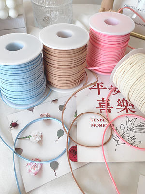 3mm Suede Leather Velvet Ribbon ISO9001 Blue Velvet Ribbon Με σύρμα