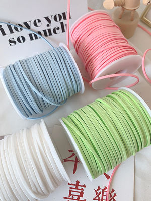 3mm Suede Leather Velvet Ribbon ISO9001 Blue Velvet Ribbon Με σύρμα