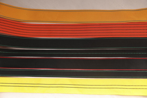 Ανθεκτικό σε υπεριώδη ακτινοβολία UHMWPE Webbing Μαύρο Κίτρινο Για Παραθυροκάμαρα Καρέκλα παραλίας σκηνής