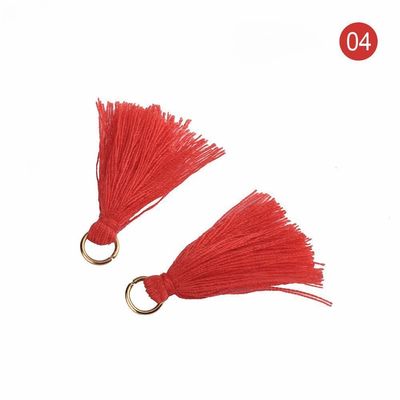 Χρωματιστά βαμβάκι Tassel 3cm Διακόσμηση ενδυμάτων Βαμβάκι νήμα Tassels