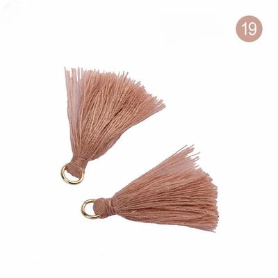 Χρωματιστά βαμβάκι Tassel 3cm Διακόσμηση ενδυμάτων Βαμβάκι νήμα Tassels