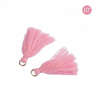 Χρωματιστά βαμβάκι Tassel 3cm Διακόσμηση ενδυμάτων Βαμβάκι νήμα Tassels