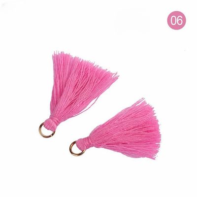 Χρωματιστά βαμβάκι Tassel 3cm Διακόσμηση ενδυμάτων Βαμβάκι νήμα Tassels
