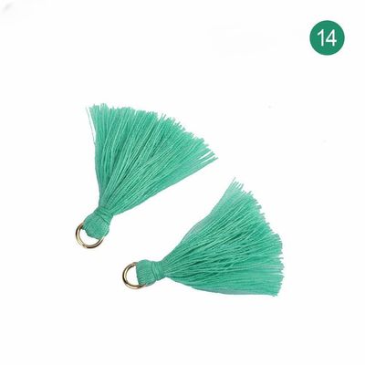 Χρωματιστά βαμβάκι Tassel 3cm Διακόσμηση ενδυμάτων Βαμβάκι νήμα Tassels