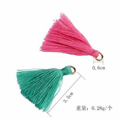Χρωματιστά βαμβάκι Tassel 3cm Διακόσμηση ενδυμάτων Βαμβάκι νήμα Tassels