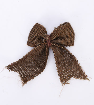 8cm*11cm Jute Ribbon Bow Green Rose Διακοσμητικό Burlap Ribbon Bow