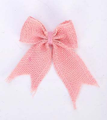8cm*11cm Jute Ribbon Bow Green Rose Διακοσμητικό Burlap Ribbon Bow