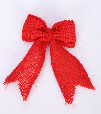 8cm*11cm Jute Ribbon Bow Green Rose Διακοσμητικό Burlap Ribbon Bow