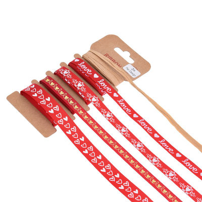 4mm 10mm 15mm Τυποποιημένη κορδέλα πολυεστέρα Τυπωμένη κορδέλα με λογότυπο