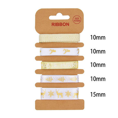 ODM Polyester Ribbon 2mm 10mm 15mm Χριστουγεννιάτικο δώρο περιτύλιξη κορδέλα