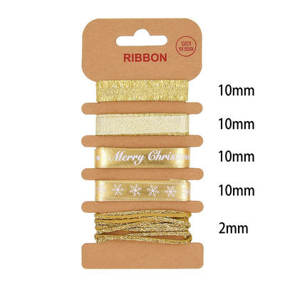 ODM Polyester Ribbon 2mm 10mm 15mm Χριστουγεννιάτικο δώρο περιτύλιξη κορδέλα
