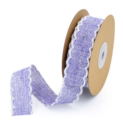 25mm * 10y Burlap Ribbon Rolls Weave Edge 2.5cm Burlap Τριμ By The Yard (Περιγραφή)