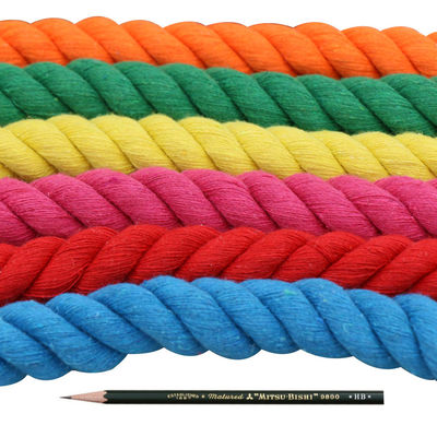 DIY χρωματιστό βαμβάκι Macrame Cord 20mm χρωματιστό βαμβάκι σχοινί για χειροτεχνία