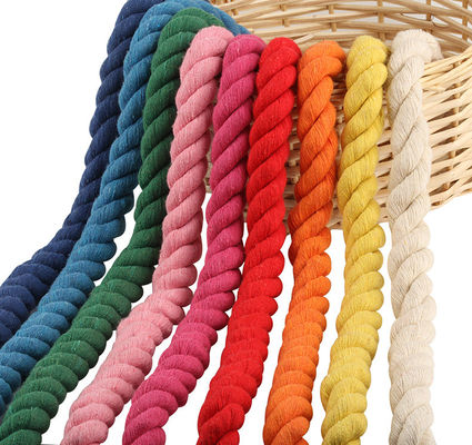 DIY χρωματιστό βαμβάκι Macrame Cord 20mm χρωματιστό βαμβάκι σχοινί για χειροτεχνία