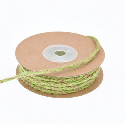Πίνακα με σκούρο πράσινο φύλλο 2mm-15mm*10y Jute Wired Ribbon