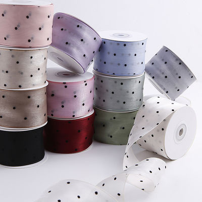 25mm-50mm Τάπητα Organza με κεντρικό μοτίβο Τυπωμένη Πολυεστέρα Τάπητα Organza OEM Eco Friendly